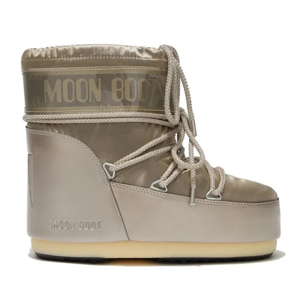 Moon Boot Icon Low Glance Platinum Satin - EU 39/41
